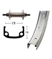 RUEDA DELANTERA 20x1.75 WINORA 36 AG.EJE MAC.100 PL.MATE