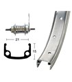 RUEDA TRASERA 26x1.90 WINORA CONTRAP.36 AG.107 1V.PL