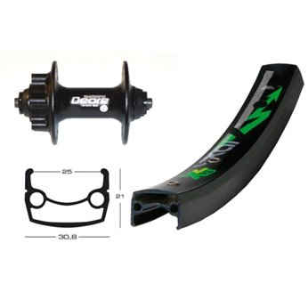 RUE.DEL.26x1.90 WINORA EXAL XL 25 DISC.6T DEORE XT