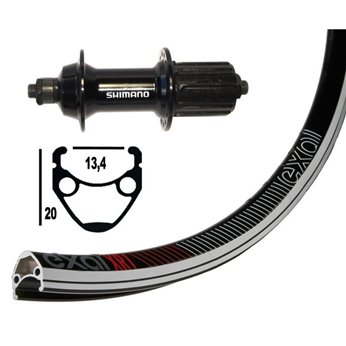 RUEDA TR.700C WINORA EXAL XR-1 SH.TIAGRA QR NEGRO