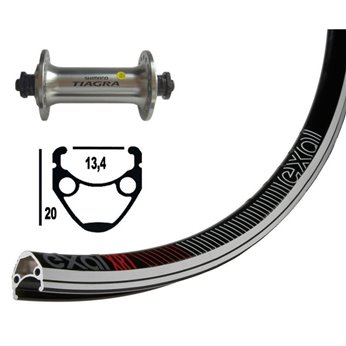 RUEDA DEL.700C WINORA EXAL XR-1 SH.TIAGRA QR PLATA