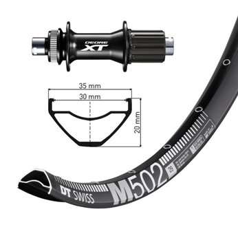 RUE.TR.29  WINORA DT SWISS M502 DIS.CL DEORE XT BO