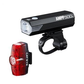KIT DE LUCES CATEYE AMPP500+RAPID LED USB NEG/ROJO