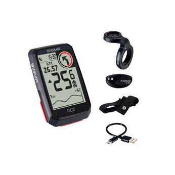 KIT CICLOCOMPUTAD.GPS SIGMA ROX 4.0 HR 30 FUNC.NEG