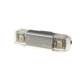 LUZ DELANTERA MOON GEMINI USB PLATA