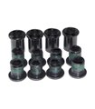 KIT TORNILL.PLATO SRAM 4 BR.DBL.RG LONG STEEL NEGR