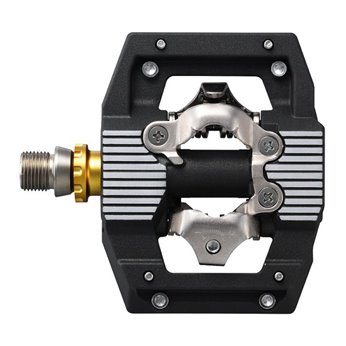 PEDALES SHIMANO SAINT PD-M821 1 CARA ALUM.NE/PL/OR