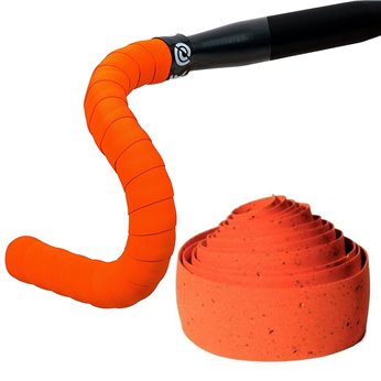 JUEGO CINTA MANILLAR BIKE RIBBON CORK GEL 16 NARAN