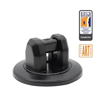 ANCLAJE PARED/SUELO HIPLOK A1000 19x10cm NEGRO