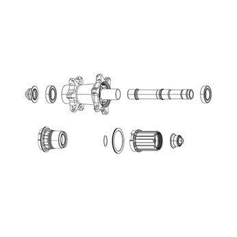 SET CASQ.12x142 P/BUJE ZIPP ZR1 NUCLEO CAMPAGNOLO