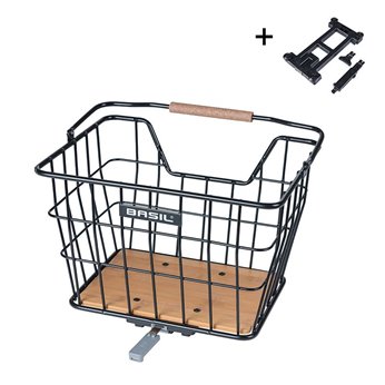 CESTA BASIL NORDLAND PLACA MIK 2.0 23L ACERO NE/MA