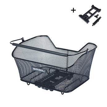 CESTA TR.BASIL BASE M CON PLACA MIK 2.0 ACERO NEGR