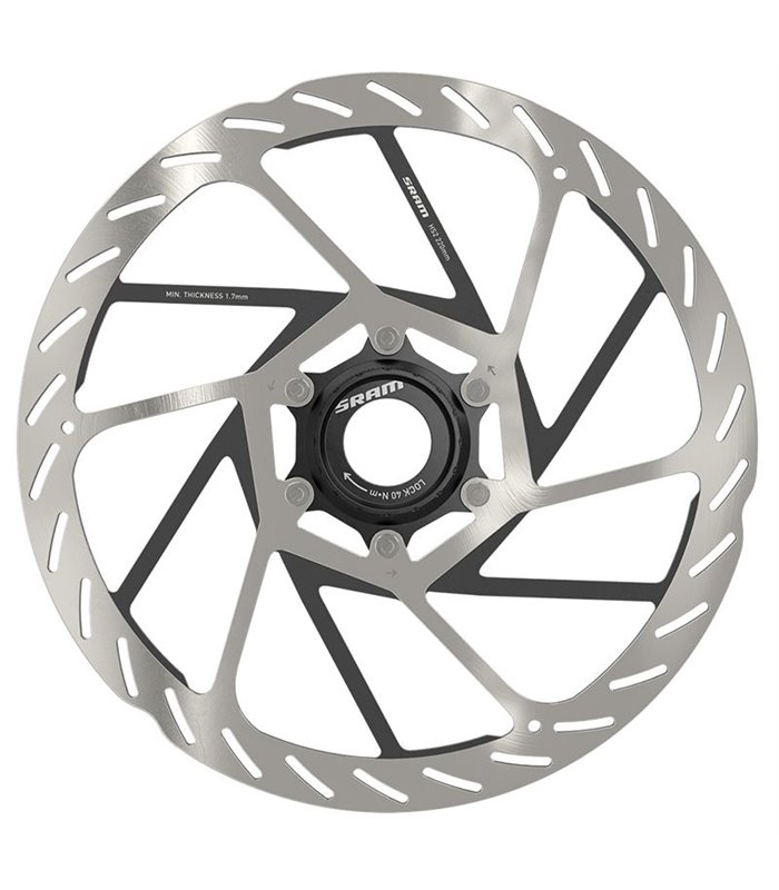 DISCO FRENO SRAM HS2 CENTERLOCK 220mm PLATA/NEGRO