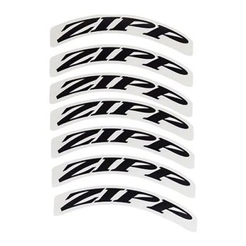 KIT PEGATINAS LOGO ZIPP RUEDA 808 NEGRO MATE