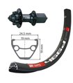 XLC RUEDA TRASERA 26x1.90 EJE 135MM LL.DT SWISS 6 AGUJ.N