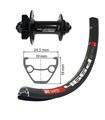 XLC RUEDADELANTERA 27.5"EJE 100MM LL.DT SWISS 6 AGUJ.NE