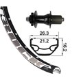 XLC RUEDA TRASERA 29"EJE 12MM-142MM 6 AGUJEROS NEG