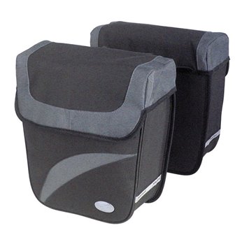 JUEGO DE ALFORJAS HABERLAND 27x31x11 NEGRO/PLATA 1