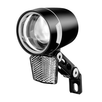 Luz delantera bicicleta LED 100lm para dinamo 6V + reflector
