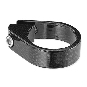 Abrazadera cierre tija de sillín de bicicleta V BIKE con tornillo - Ø31.8mm Carbon
