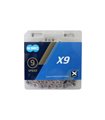 CADENA KMC X9 114 ESLABONES 9V. CROMADO
