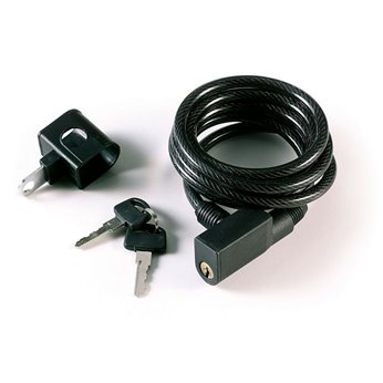 CANDADO CABLE ESPIRAL  6 mm - 100 cm CON SOPORTE
