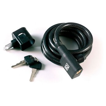 CANDADO CABLE ESPIRAL 12 mm - 180 mm CON SOPORTE