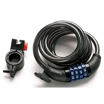 CANDADO CABLE ESPIRAL COMBINACION 10 mm - 180 cm