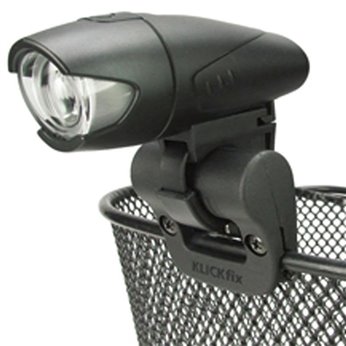 SOPORTE DE LUZ KLICKFIX CON CLIP PARA CESTAS NEGRO