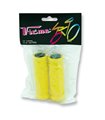 Par puños bicicleta grip-shift y niño. Amarillo